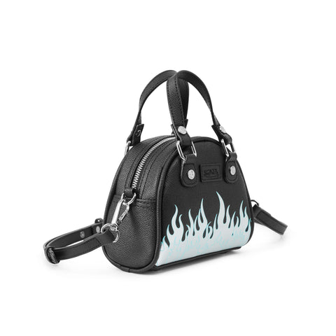 Von Dutch Mini Bowling Bag - White Flames Silhouette