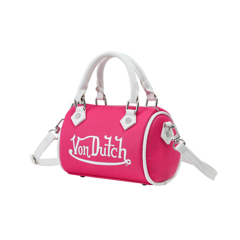 Von Dutch Core Hanna Bag - Hot Pink & White