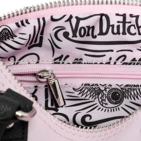 Von Dutch Core Hanna Bag - Baby Pink & Black