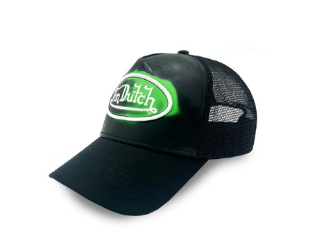 Von Dutch Black & Green Color Changing Trucker Hat