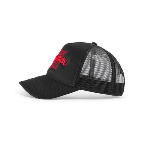 Von Dutch Foam Chopper Trucker Hat - Black & Red