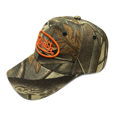 Von Dutch Orange Tree Camo Strapback Trucker Hat