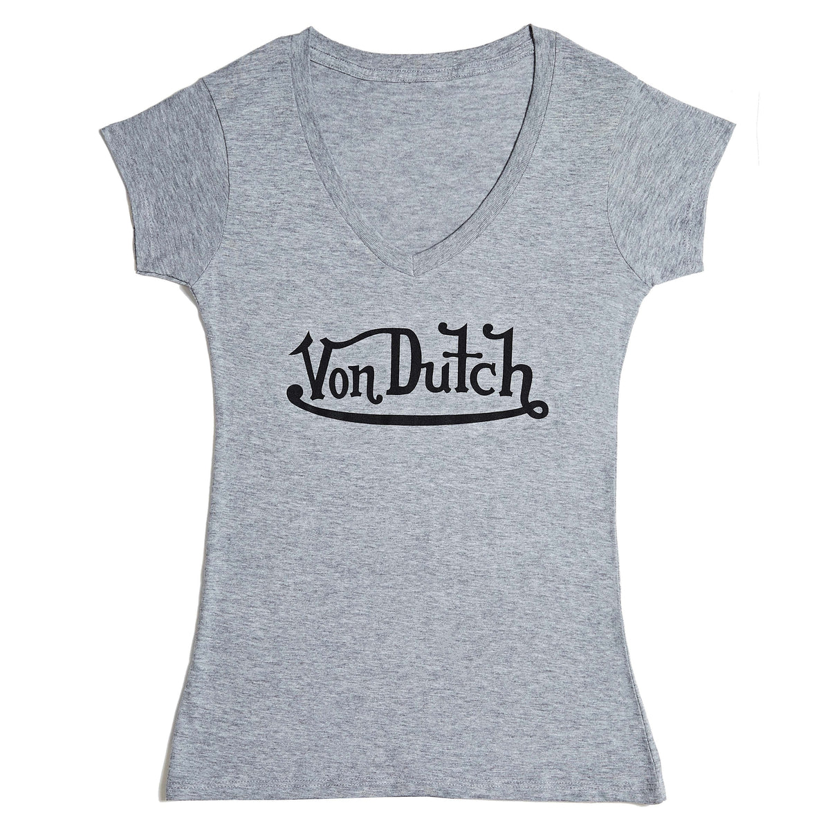 Von Dutch Originals Black on Grey V Neck