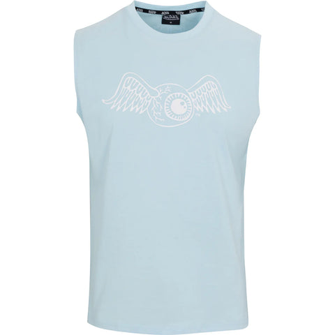 Von Dutch Originals Flying Eyeball Light Blue Sleeveless Tee