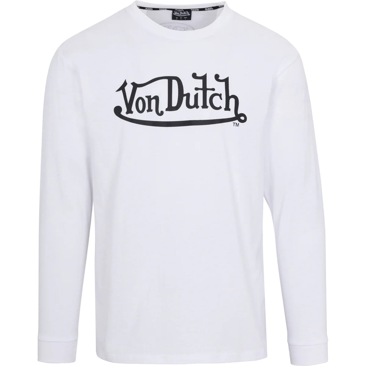 Von Dutch Originals Logo White LS Tee