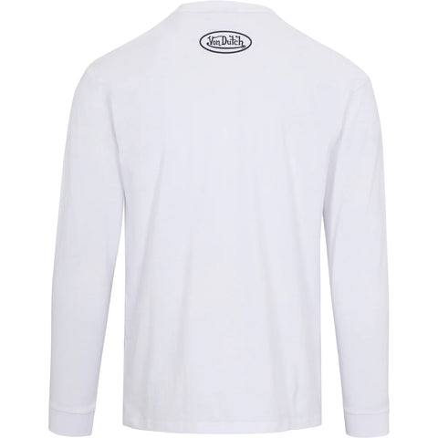 Von Dutch Originals Logo White LS Tee