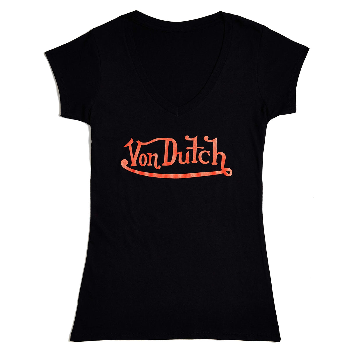 Von Dutch Originals Red on Black V Neck