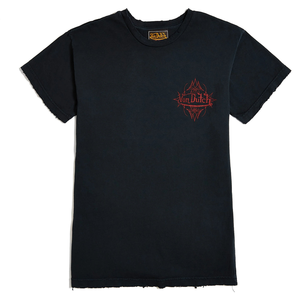 Von Dutch Vintage Black & Red Distressed Chopper Tee