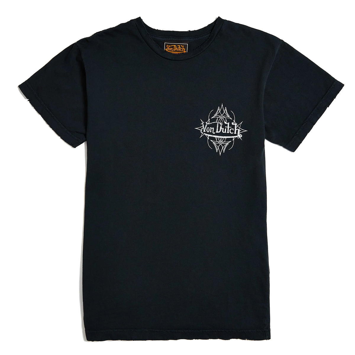 Von Dutch Vintage Black & White Distressed Chopper Tee