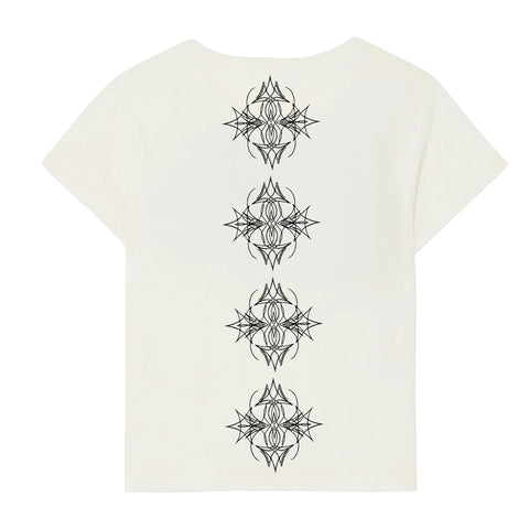 Von Dutch White & Black Mini Distressed Chopper Baby Tee