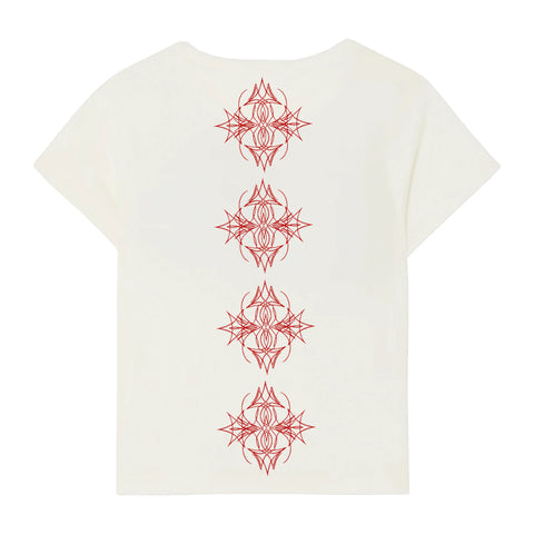 Von Dutch White & Red Mini Distressed Chopper Baby Tee