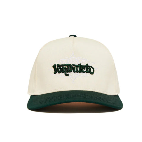 Von Dutch Cream & Green Chopper Snapback Hat