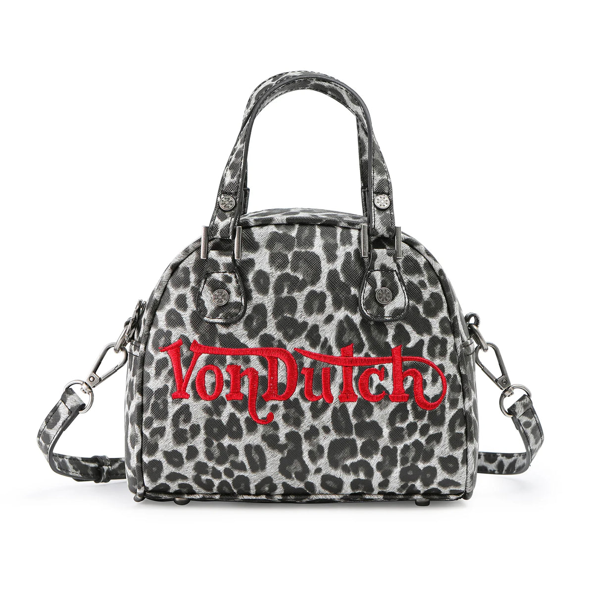 Von Dutch Chopper Cross Bowling Bag - Red Leopard Print