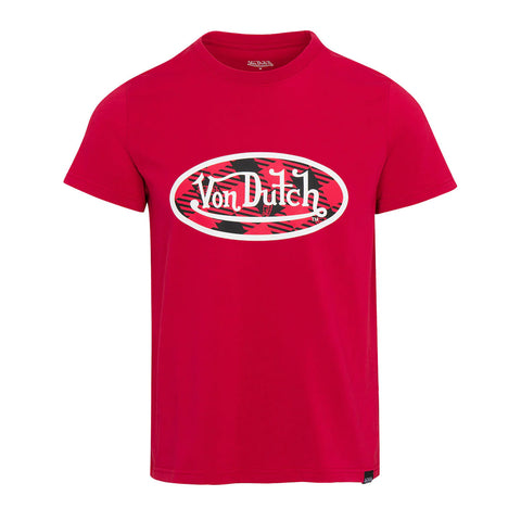 Von Dutch Women's Red Plaid SS Tee