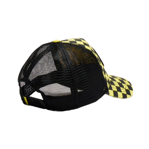 Von Dutch Black/Yellow Checker Trucker Hat