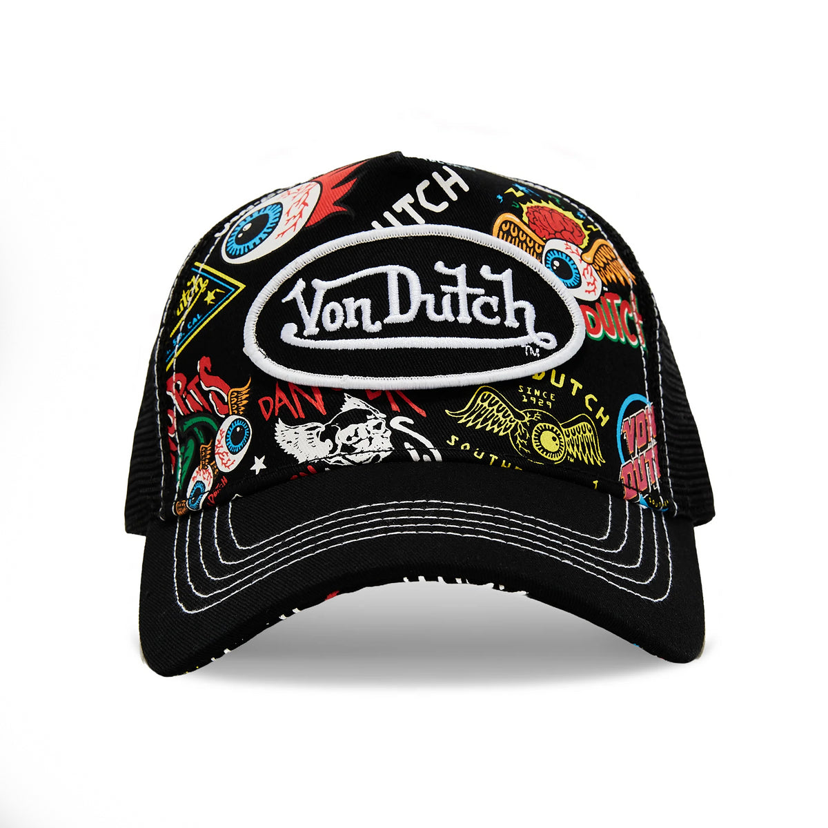 Von Dutch Jax Black Trucker Hat