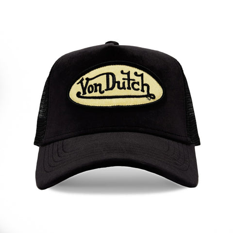 Von Dutch Black Velvet Trucker Hat