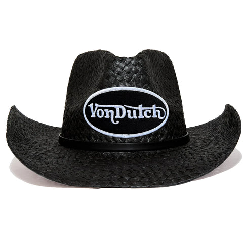Von Dutch Black & White Vintage Ranch Cowboy Hat