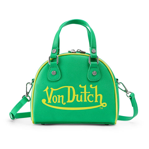 Von Dutch Green & Yellow Two-Tone Bowling Bag