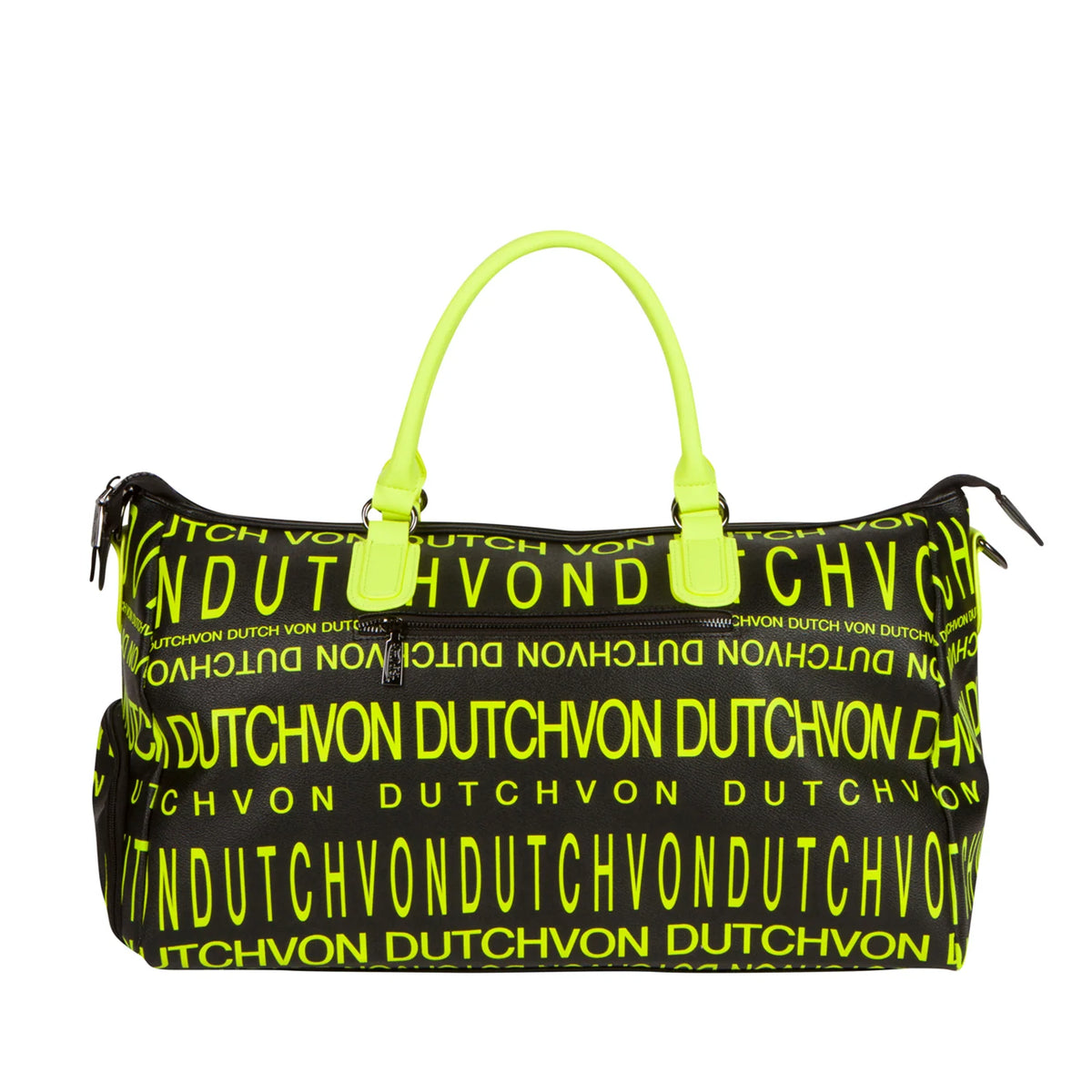 Von Dutch Monogram Black & Yellow Weekender Duffle Bag
