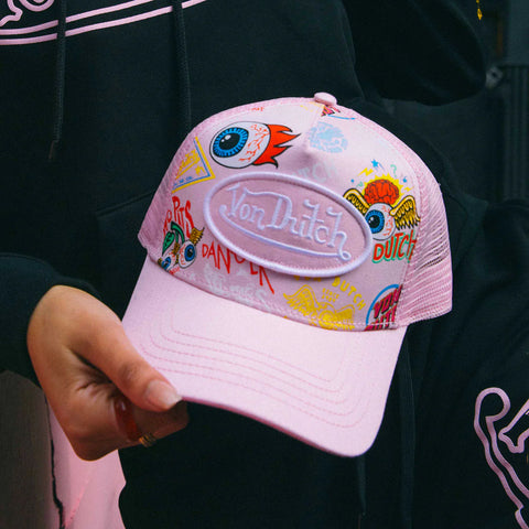 Von Dutch Pink Jax Trucker Hat