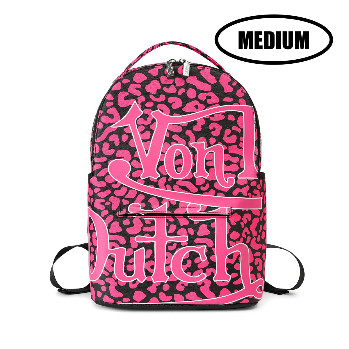 Von Dutch Medium Sized Pink Cheetah Backpack
