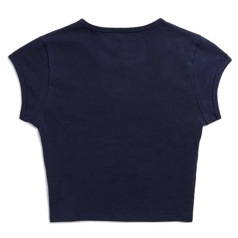 Von Dutch Navy Blue & Yellow Chopper Cross Baby Tee