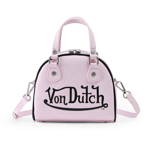 Von Dutch Pink & Black Two-Tone Bowling Bag