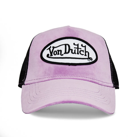Von Dutch Plum Dust Velvet Trucker Hat