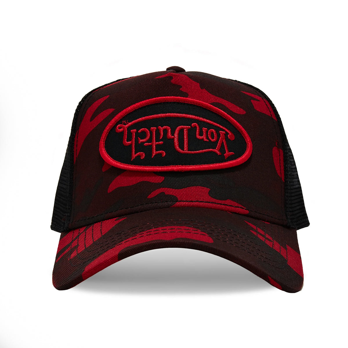 Von Dutch Red Rambo Camo Trucker Hat