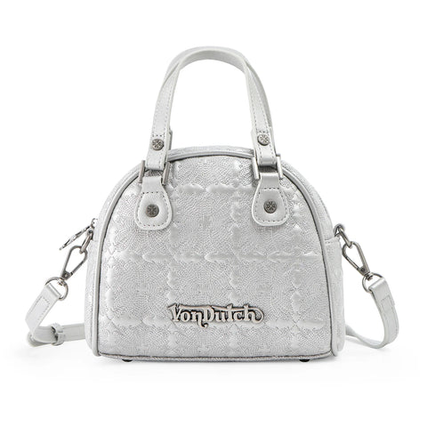 Von Dutch Embroidered Chopper Bowling Bag - Silver
