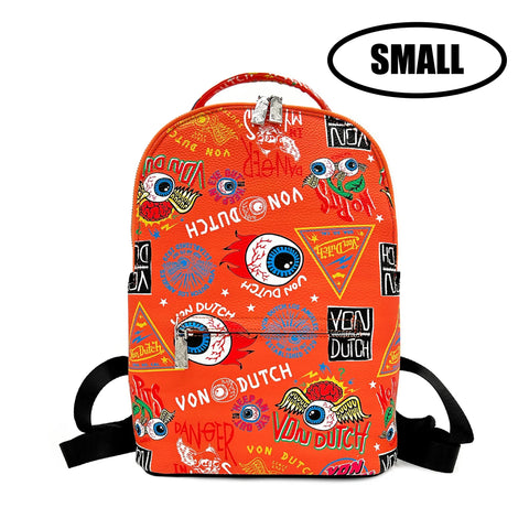 Von Dutch Small Orange Jax Backpack