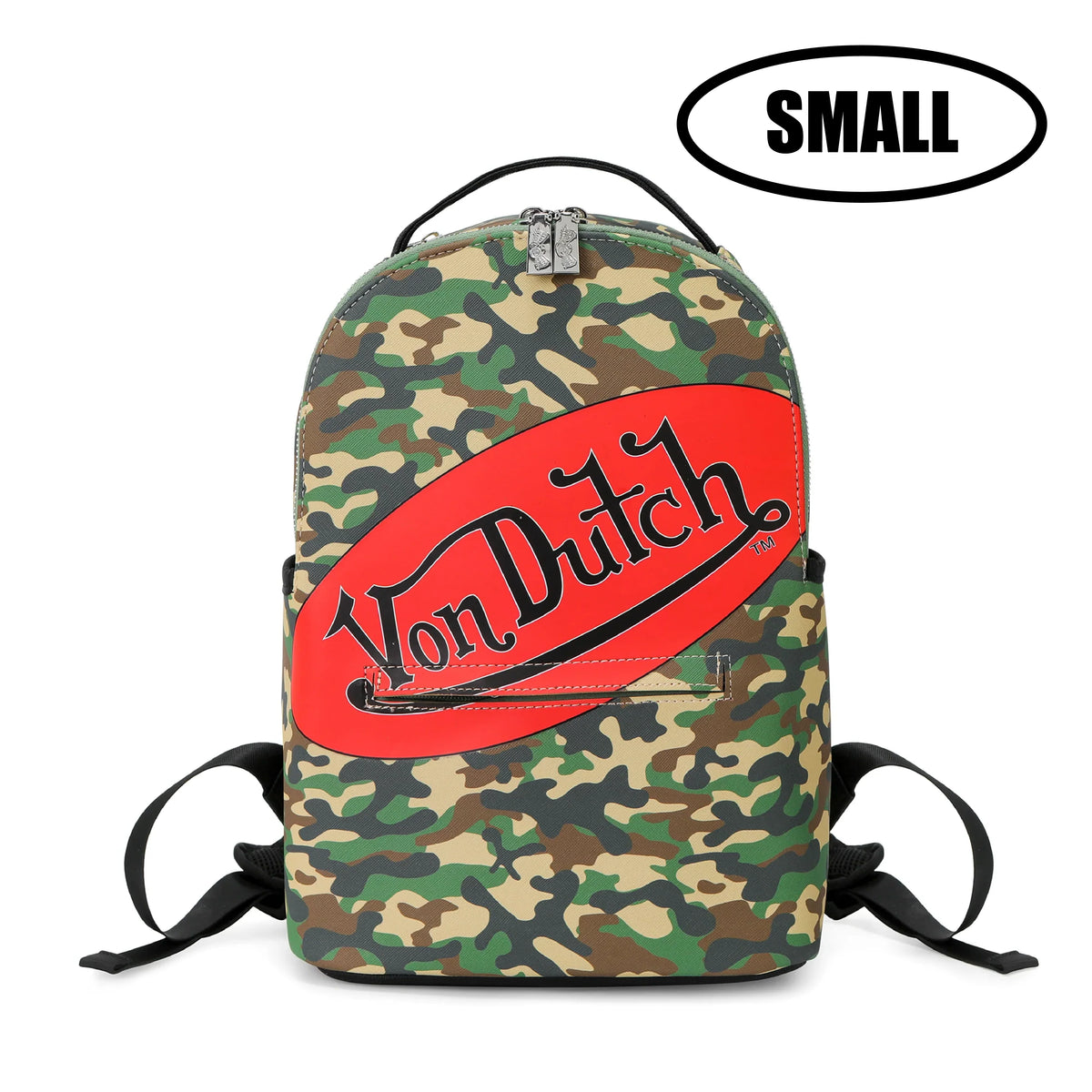 Von Dutch Small Sized Green Camo Backpack