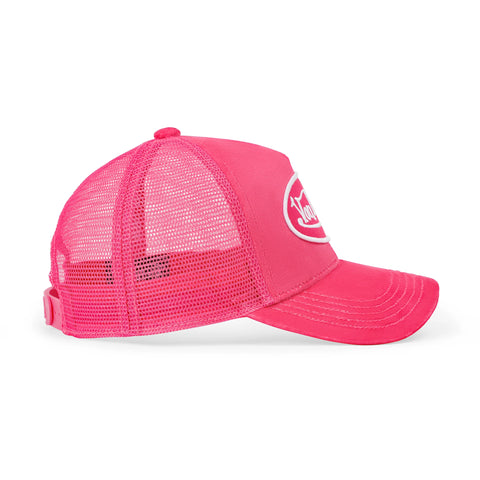 Von Dutch Kids Velvet Trucker Hat -  Hot Pink Crush