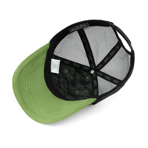 Von Dutch Kids Velvet Trucker Hat - Sage Green