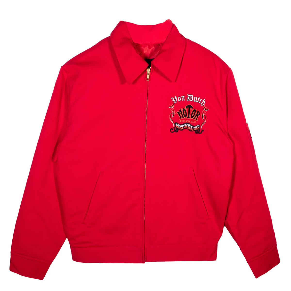 Von Dutch Vintage & Classic Gas Station Jacket - Red